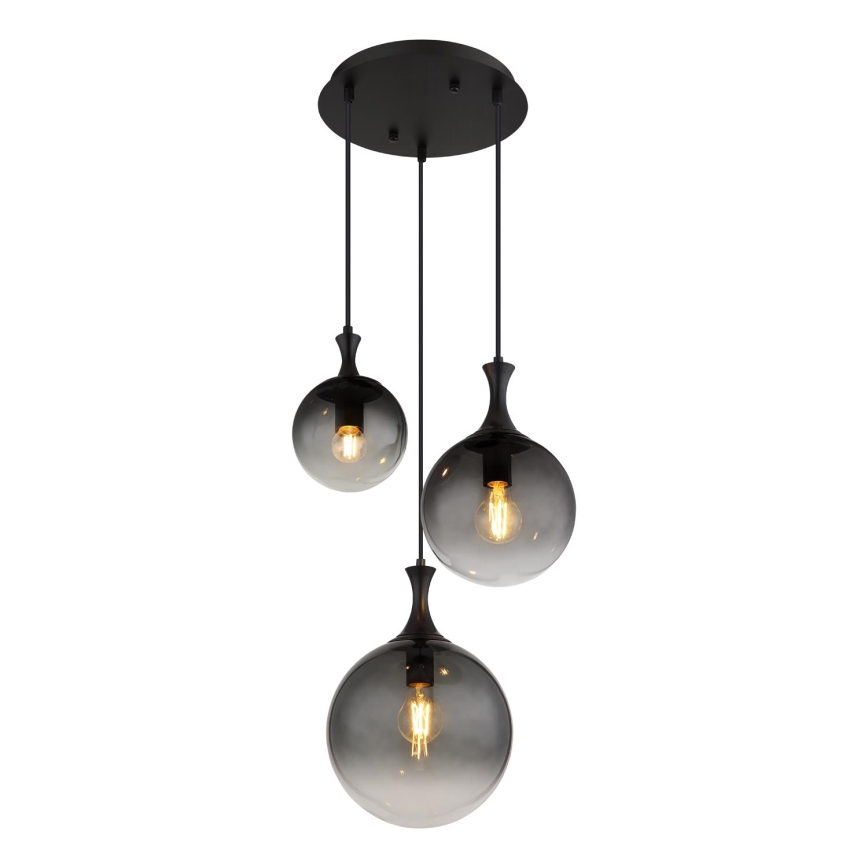Globo - Lustra ar auklu 3xE27/10W/230V d. 48 cm melna
