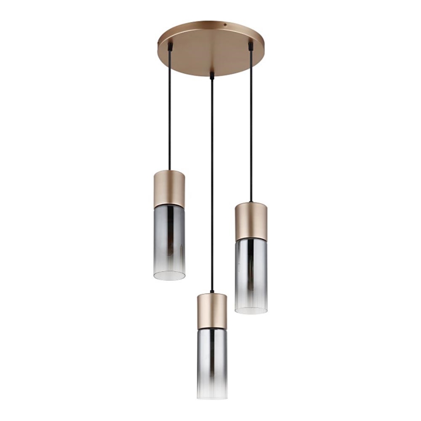 Globo - Lustra ar auklu 3xE27/25W/230V bronza d. 34 cm