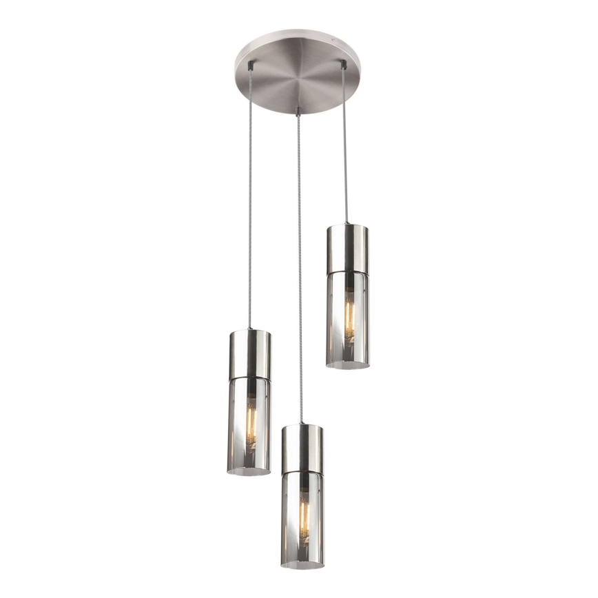 Globo - Lustra ar auklu 3xE27/25W/230V d. 30 cm matēts hroms