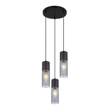 Globo - Lustra ar auklu 3xE27/25W/230V d. 30 cm melna