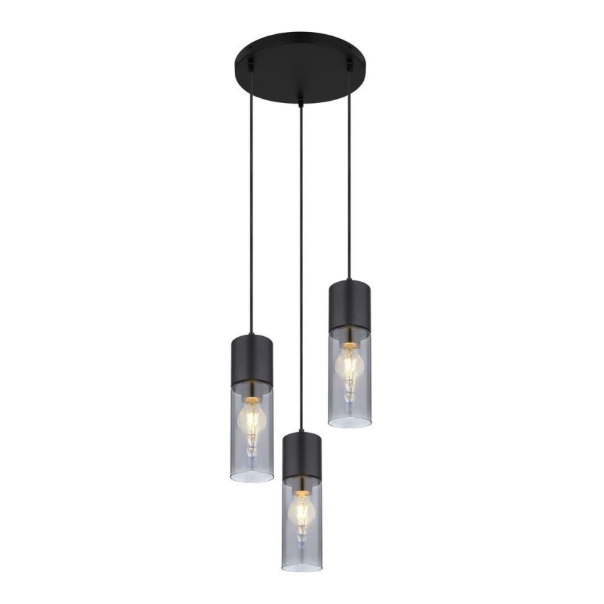 Globo - Lustra ar auklu 3xE27/25W/230V d. 30 cm melna