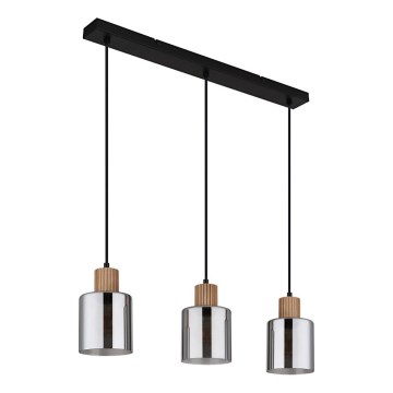Globo - Lustra ar auklu 3xE27/25W/230V melna