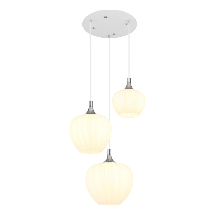 Globo - Lustra ar auklu 3xE27/40W/230V balta