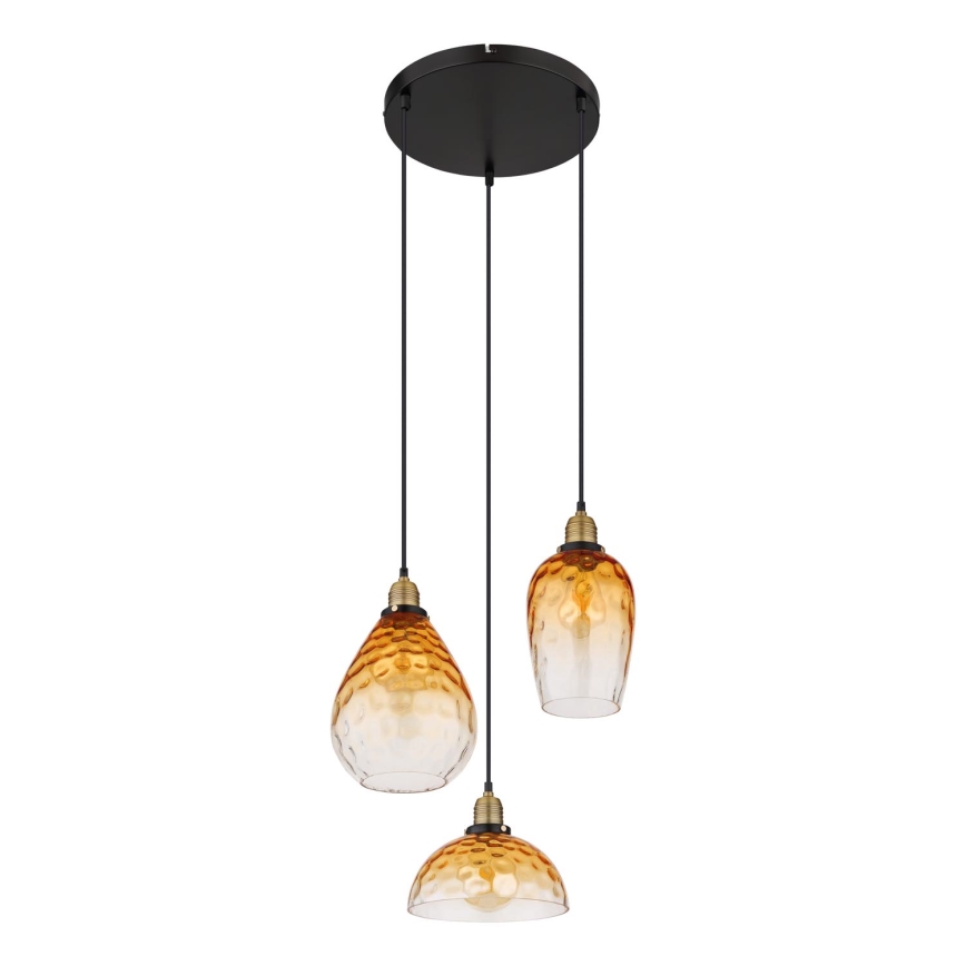 Globo - Lustra ar auklu 3xE27/60W/230V d. 46 cm oranža
