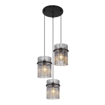 Globo - Lustra ar auklu 3xE27/60W/230V d. 47 cm melna