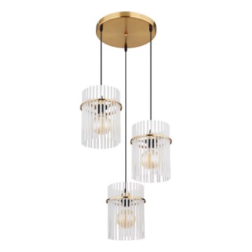 Globo - Lustra ar auklu 3xE27/60W/230V d. 47 cm zelta
