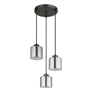 Globo - Lustra ar auklu 3xE27/60W/230V spīdīgi hromēts d. 33 cm