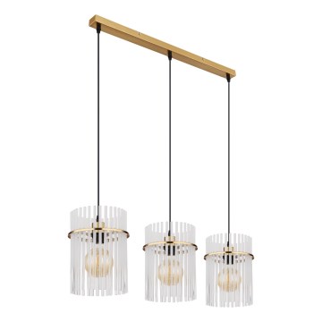Globo - Lustra ar auklu 3xE27/60W/230V zelta