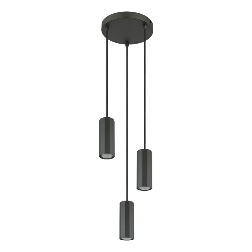 Globo - Lustra ar auklu 3xGU10/25W/230V melna
