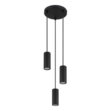 Globo - Lustra ar auklu 3xGU10/25W/230V melna