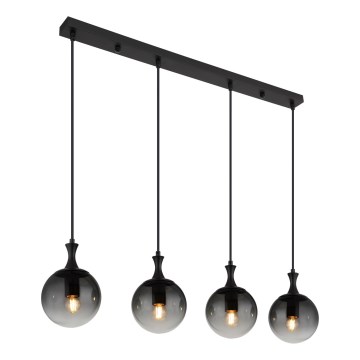 Globo - Lustra ar auklu 4xE27/10W/230V melna