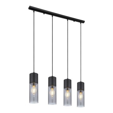 Globo - Lustra ar auklu 4xE27/25W/230V melna
