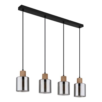 Globo - Lustra ar auklu 4xE27/25W/230V melna