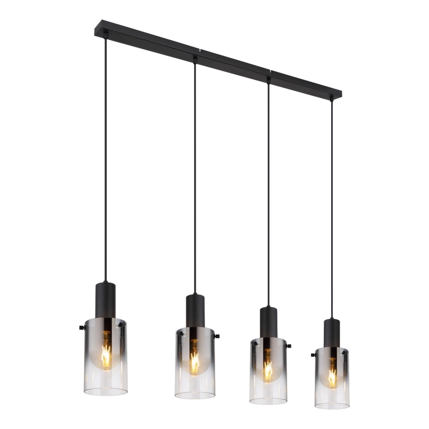Globo - Lustra ar auklu 4xE27/40W/230V melna