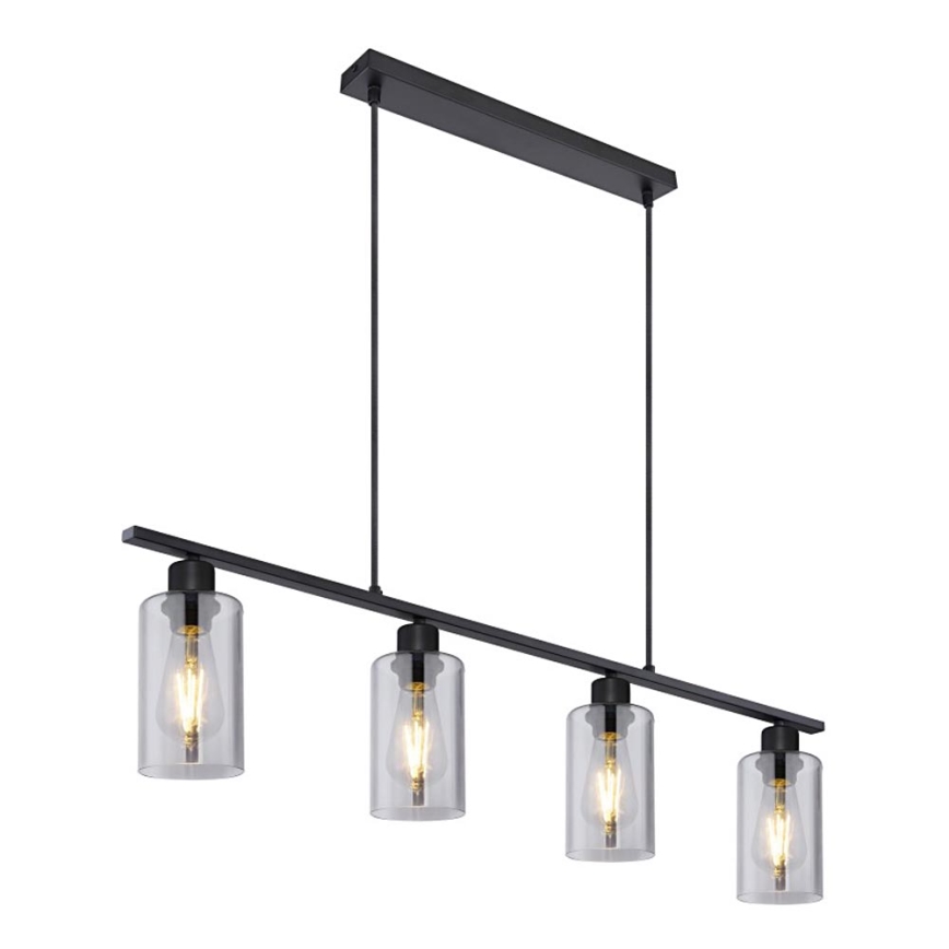 Globo - Lustra ar auklu 4xE27/60W/230V melna