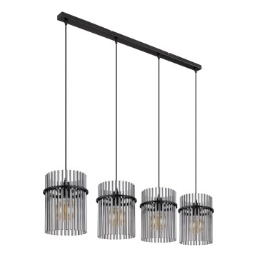 Globo - Lustra ar auklu 4xE27/60W/230V melna