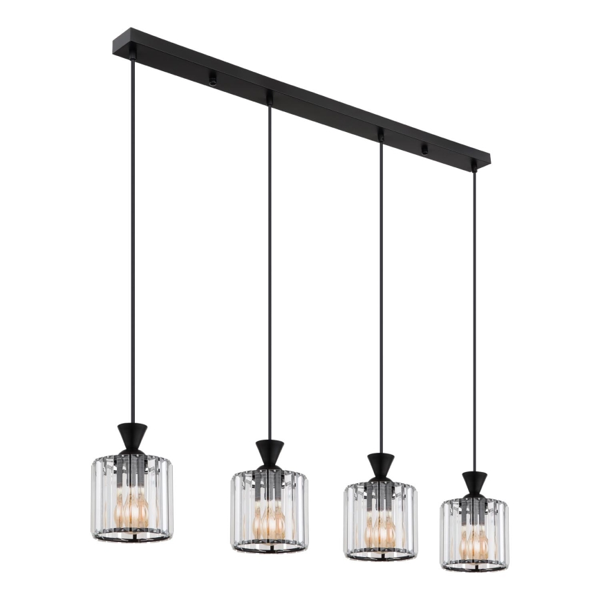 Globo - Lustra ar auklu 4xE27/60W/230V melna