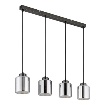 Globo - Lustra ar auklu 4xE27/60W/230V spīdīgi hromēts