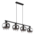 Globo - Lustra ar auklu 4xE27/9W/230V melna