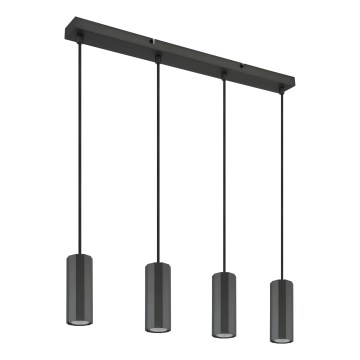 Globo - Lustra ar auklu 4xGU10/25W/230V melna