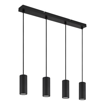 Globo - Lustra ar auklu 4xGU10/25W/230V melna