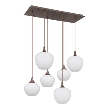 Globo - Lustra ar auklu 6xE27/40W/230V balta