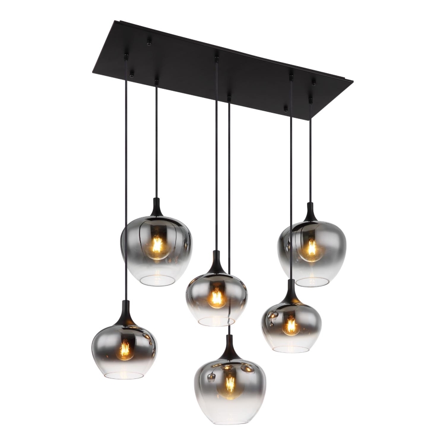 Globo - Lustra ar auklu 6xE27/40W/230V melna