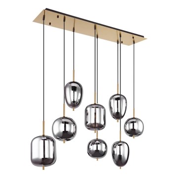 Globo - Lustra ar auklu 8xE14/40W/230V dūmakains