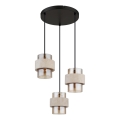 Globo - Lustra uz troses 3xE27/40W/230V travertīns