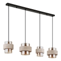 Globo - Lustra uz troses 4xE27/40W/230V travertīns