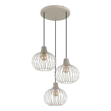 Globo - Pakaramā lampa uz vada 3xE27/40W/230V bēša