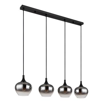 Globo - pakaramā lustra ar vadu, 4xE27/40W/230V, melna