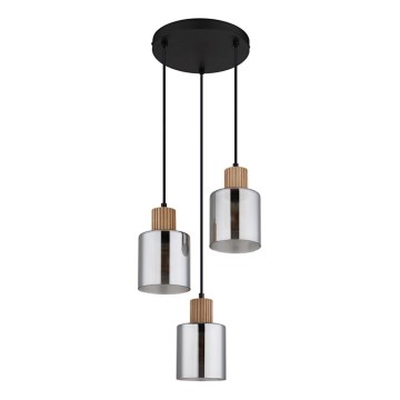 Globo - pakaramā lustra uz troses, 3x E27/25W/230V, Ø 30 cm