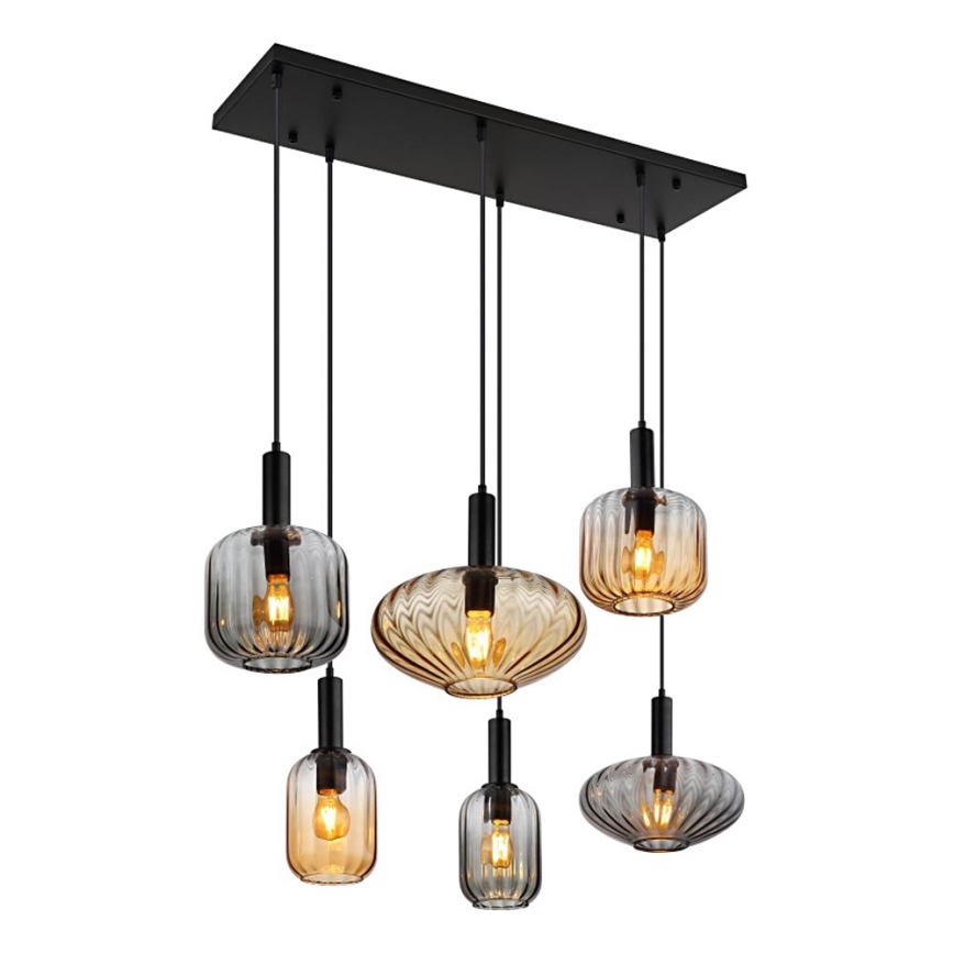 Globo - piekaramā lustra uz troses 6xE27/60W/230V