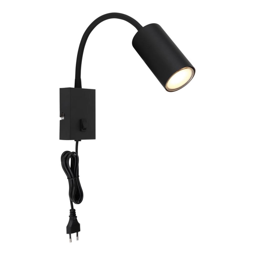 Globo - Pielāgojama sienas lampa 1xGU10/25W/230V melna