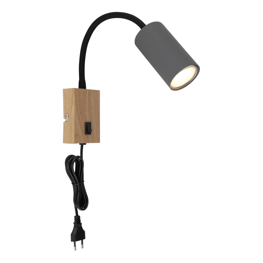 Globo - Pielāgojama sienas lampa 1xGU10/25W/230V pelēka/brūna