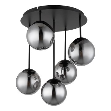 Globo - Piestiprināma griestu lustra 5xE14/25W/230V melna