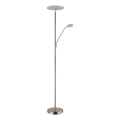 Globo - regulējama LED grīdas lampa LED/28W/230V + LED/5W 3000K matēts hroms