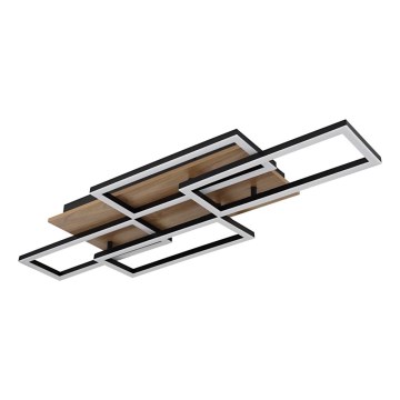Globo - regulējama LED griestu lampa LED/40W/230V 2700-6500K 32,5x87,5 cm brūna/melna + tālvadība