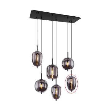 Globo - Rezerves stikls lustram BLACKY E14 melns Ø 15,8 cm