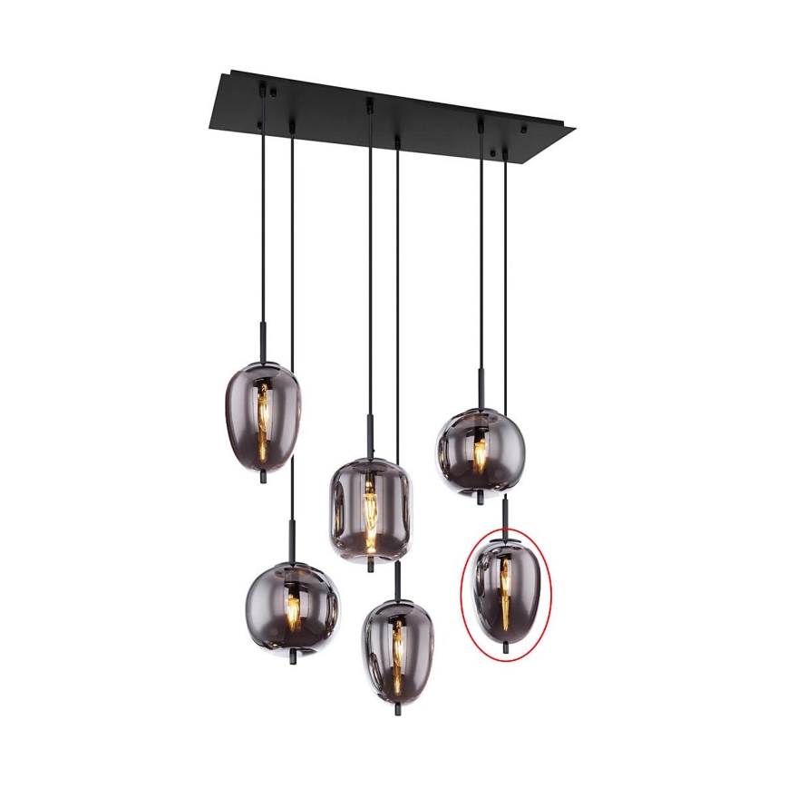 Globo - Rezerves stikls lustram BLACKY E14 melns Ø 15,8 cm