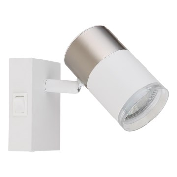 Globo - Sienas starmetis 1xGU10/25W/230V balta/matēts hroms