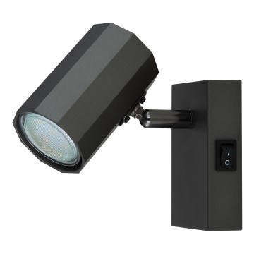 Globo - Sienas starmetis 1xGU10/25W/230V melna
