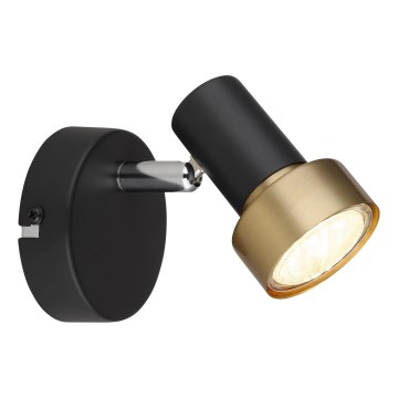 Globo - Sienas starmetis 1xGU10/25W/230V melna/zelta