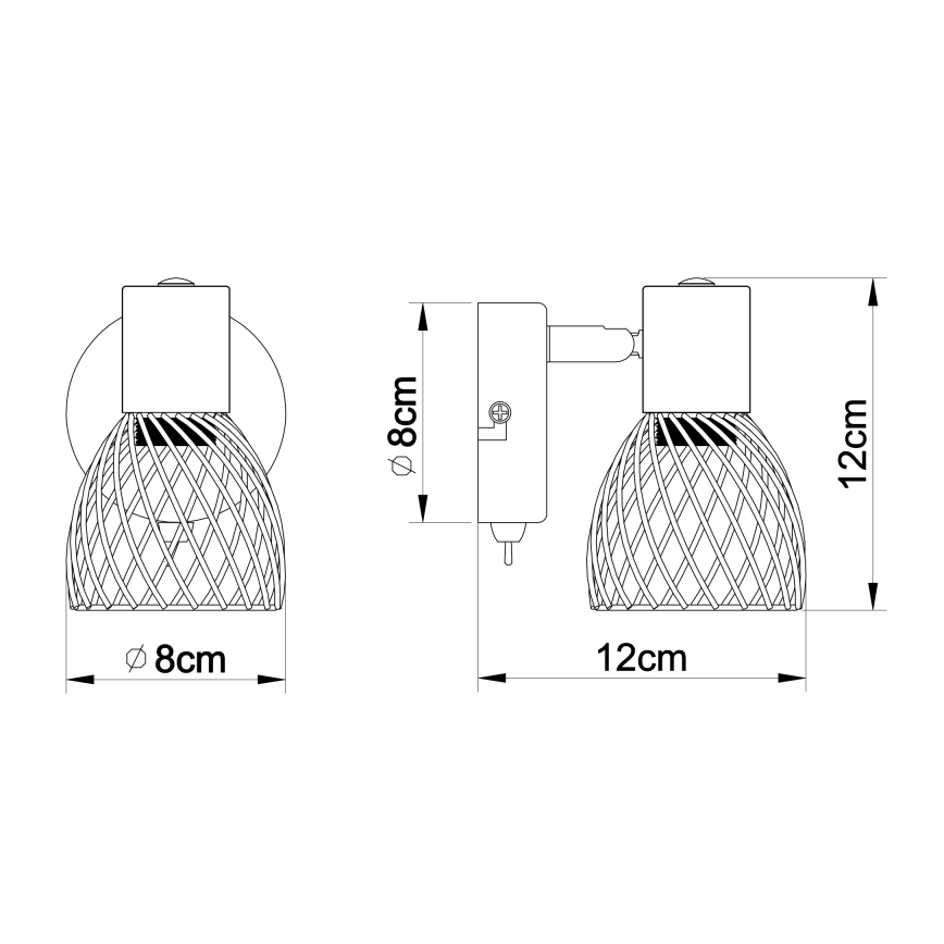 Globo - Sienas starmetis 1xE14/40W/230V