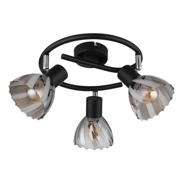 Globo - Starmetis 3xE14/40W/230V melna