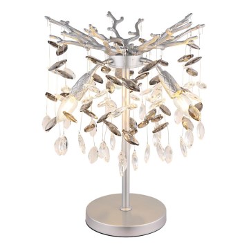 Globo - sudraba galda lampa 3xE14/40W/230V