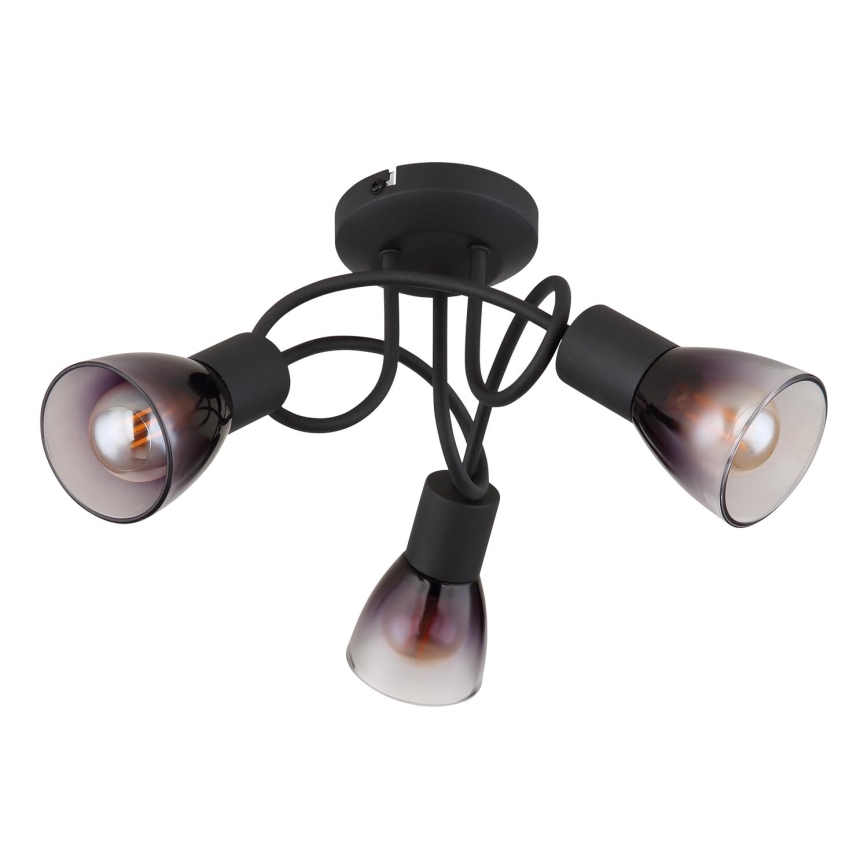 Globo - Virsapmetuma lustra 3xE14/25W/230V melna