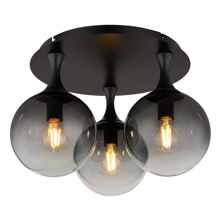 Globo - Virsapmetuma lustra 3xE27/10W/230V d. 46 cm melna