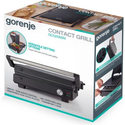 GORENJE GCG2000M - Kontaktgrils 1800W/230V melns